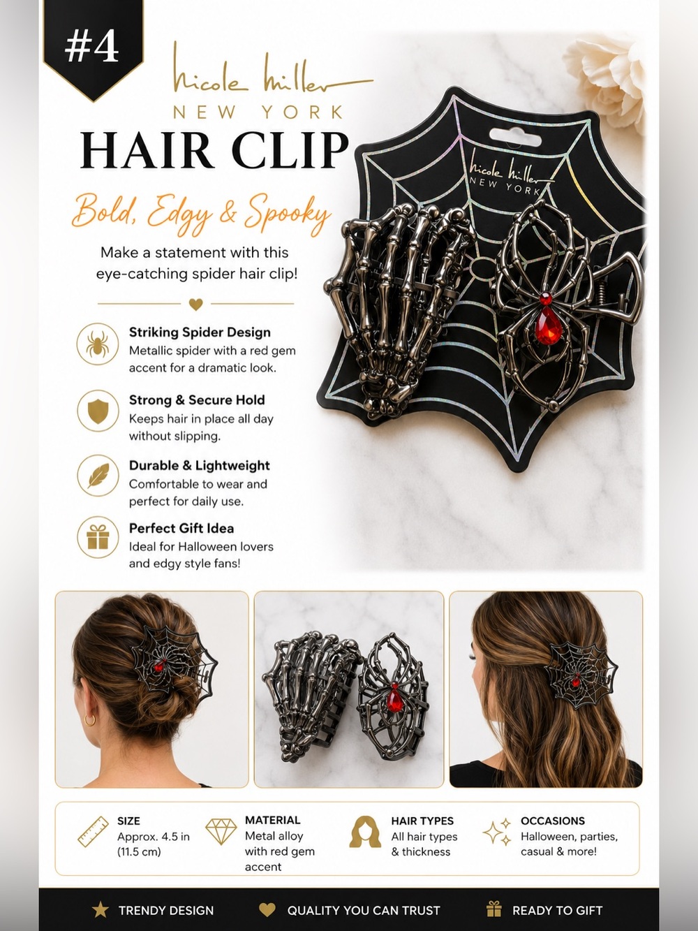 Spooky Hair Clips - Buyer Pick - Picture 5 of 6